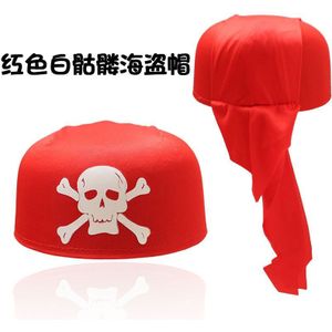 Schedel Print Pirate Captain Kostuum Cap Halloween Maskerade Partij Cosplay Hoed Prop