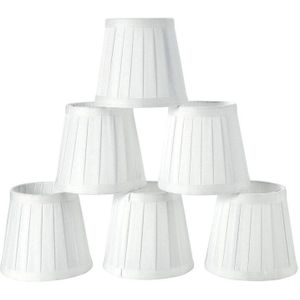 Moderne Europese Stijl Droplight Wandlamp Kaars Kroonluchter Lampenkap 6 Stuks Set (Effen Wit)