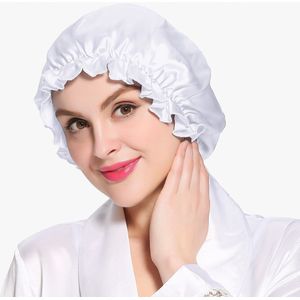 Lilysilk Zijde Nachtrust Cap Zijde Cap Voor Slapen Vrouwen Volants Solid 19 Momme Elegante Haarverzorging Accessoires