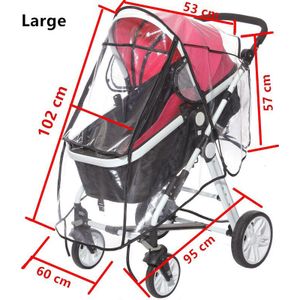 Wandelwagen Accessoires Waterdichte Regenhoes Transparante Wind Dust Shield Rits Open Voor Kinderwagens Kinderwagens Regenjas