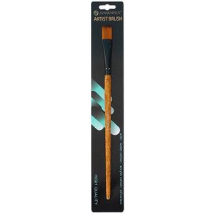 1Pcs Houtnerf Staaf Twee-Kleur Nylon Haar Kunstenaar Kwast Set Aquarel Acryl Olie Borstel schilderen Kunst Levert