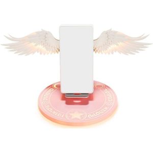 10W Universele Kleurrijke Led Angel Vleugels Qi Draadloze Oplader Charge Dock Voor Iphone 8 Plus X Xs Max Xr mobiele Telefoon Fast Charger