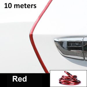 5/10 Meter Auto Deur Edge Protector Anti Collision Strip Carbon Anti-Kras Sticker Chrome Veilig Seal Bescherming Auto Accessoires