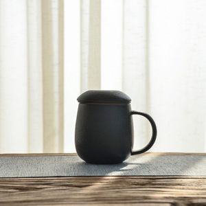 TANGPIN zwart servies keramische thee mokken met filters koffie cup draagbare reizen mok 350 ml