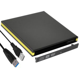 Externe CD/DVD RW Behuizing USB 3.0 Case 12.7mm SATA Optische Drive Case Voor HP DELL ASUS Lenovo laptop Notebook zonder Driver