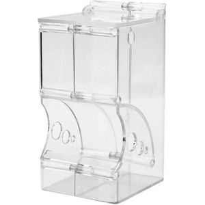 Creatieve Hamster Konijn Eten Dispenser Feeder Plastic Clear Automatische Pet Feeder Voor Hamster Cavia Voedsel Kom Container