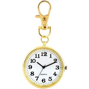 Multicolor Ultra-Dunne Ronde Dial Sleutelhanger Nurse Quartz Zakhorloge Met Sleutelhanger Ring Fob Horloge Cadeaus Voor Mannen vrouwen Studenten