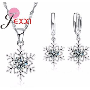 Bewenda Zilveren lange kerstoorbellen hangend, 925 sterling zilver