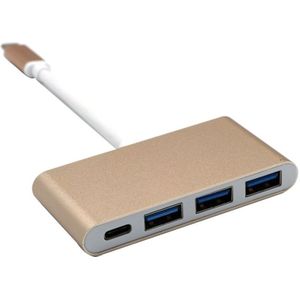 4 In 1 Aluminium USB-C TYPE-C Usb 3.0 + Pd (Opladen) usb Hub Adapter Integrator Voor/Matebook