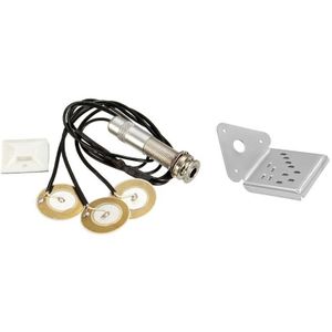 Piezo Contact 3 Transducer Pickups Deel Voor Gitaar Ukulele Mandoline Met Bloem Patroon Staartstuk