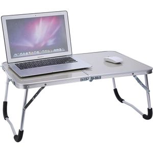 Ggatc Thuisgebruik Verstelbare Draagbare Laptop Tafel Stand Folding Computer Reading Bureau Bed Lade, Wit