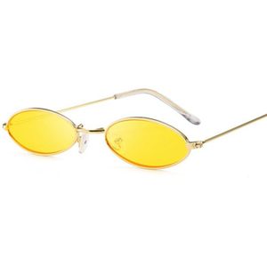 Retro Zwarte Ronde Zonnebril voor Vrouwen Mannen Kleine Ovale Aluminium Frame Zomer Stijl Unisex Zonnebril Vrouwelijke Mannelijke Goggle