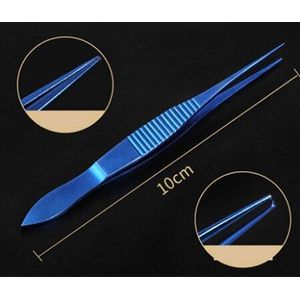 Dubbel Ooglid Cosmetische Instrument Pincet Microscopische 10Cm Tissue Pincet 0.5Mm Getande Oogheelkundige Pincet