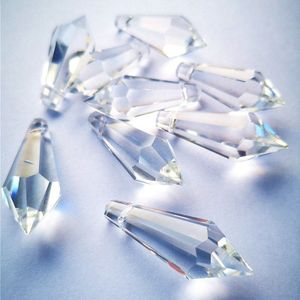 Aaa Top 25 Stuks 38Mm Clear Crystal Ijspegel Prisma Kroonluchter Hangers (Gratis Ringen) voor Glas Verlichting Gordijn Accessoires