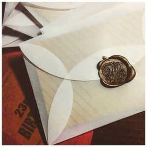 50 Stks/partij Retro Doorschijnend Envelop 16Cm 15.5Cm Handgemaakte Diy Perkament Papier Mailer Bruiloft Uitnodiging Kaart Enveloppen