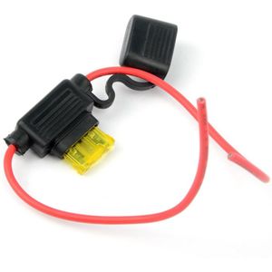 20A + 14AWG Low Profile Case Zekeringhouder Blade Waterdichte Inline Midden Zekeringhouder Fe21