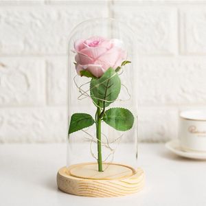 Bewaarde Bloem Valentijnsdag Kerst Creatieve Glazen Rozen Woonkamer Decoratie Valentijnsdag