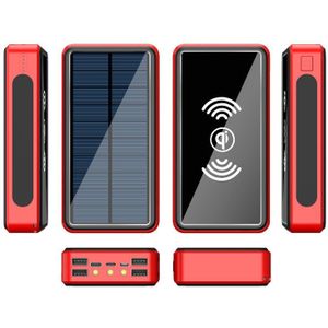 80000Mah Solar Power Bank 4 Usb Draagbare Externe Lader Snel Opladen Powerbank Led Licht Externe Batterij Voor Xiaomi Iphone