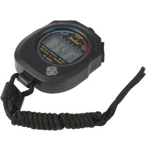 Waterdichte Sport Stopwatch Professionele Handheld Digitale Lcd Sport Stopwatch Chronograaf Counter Timer Met Riem