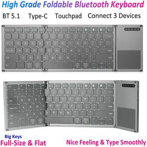 Tikigogo - Full Size Vouw Folding - Bluetooth Toetsenbord - Met Touchpad - Voor Windows Android iOS Mac