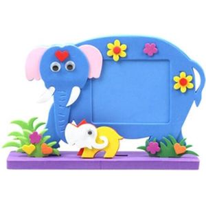 Kids DIY EVA Fotolijst Schuim Ambachtelijke Speelgoed Kits Educatief speelgoed voor Kinderen Bee Uil Giraffe Dinosaurus Olifant Koe schildpad