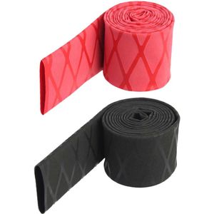 2 Stks/pak Anti-Slip Tubing X-Buis Krimpkous Wraps Tubing Hengel Handvat Wrap 20 Mm Zwart rood