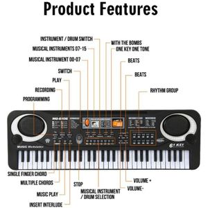 61 Key Music Elektronische Keyboard Digitale Piano Orgel Met Microfoon Elektronische Toetsenbord