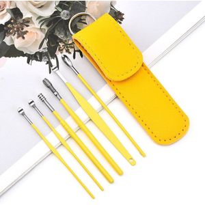 6Pcs Rvs Ear Wax Removal Tool Oren Gezondheidszorg Oor Wax Verwijderen Oor Schoonmaken Kit Oor Zorg Oor schoonmaken Tool Oor Pick