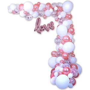 100 Pcs Bruiloft Ballonnen Boog Guirlande Decoratie Kits Rose Goud Liefde Folie Ballon Baby Shower Verjaardag Feestartikelen