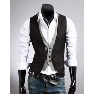 Mannen Vesten Heren Casual Suit V-Hals Slim Fit Katoen Vesten Maat M-3XL mannen Kleding