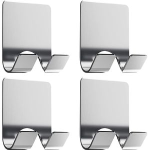 4 Pcs 304 Rvs Scheermes Rack Punch-Gratis Zelfklevende Badkamer Hanger Kan Hangen Plug Scheerapparaat Dubbele haak