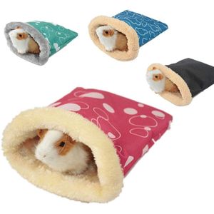 Klein Huisdier Hamster Slaapzak Pouch Soft Warm Huis Voor Winter Cavia Egel B99