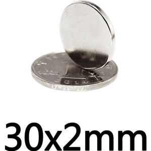 2/5/10/20/50Pcs 30X2 Mm Zoeken Grote Diameter Magneet 30Mm X 2 Mm Bulk Ronde Magnetische 30X2 Mm Neodymium Disc Magneten 30*2 Circulaire 30