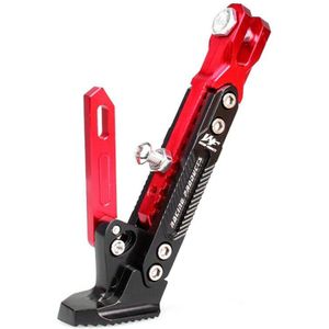 Cnc Aluminium Verstelbare Kickstand Voet Side Stand Voor Motorcycle Universal Gloden/Zilver/Grijs/Paars/Oranje/Blauw/Zwart/Rood