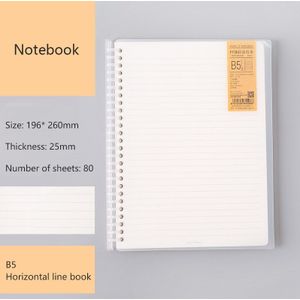A5/ B5 Creativiteit Losbladige Student Pp Transparante Notebook Eenvoudige Meisjes Verwijderbare Memo Pad Tijdschriften School Briefpapier Leveringen