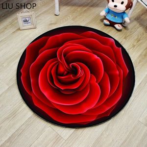 Liu 3D Kleurrijke Bloemen Rose Tapijt Anti-Slip Creatieve Bloemenprint Deurmat Karpetten Voor Woonkamer Slaapkamer Alfombra tapis