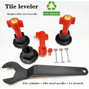 75Pcs Level Wiggen Tegel Spacers Voor Vloeren Wandtegel Spacer Carrelage Leveling Systeem Leveler Locator Vervangbare Naald
