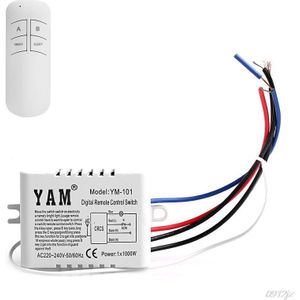 220V 1/2/3/4 Manieren Wireless On/Off Lamp Afstandsbediening Schakelaar Ontvanger Zender C90A