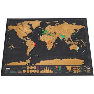 Deluxe Wissen World Travel Map Scratch Off Wereldkaart Reizen Scratch Voor Kaart 82.5x59.4cm Kamer Home Office decoratie Muurstickers