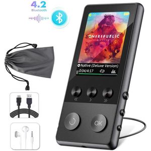 MP3 Speler Bluetooth Metalen Draagbare Sport Hifi Muziekspeler Met Fm Radio, Voice Recorder, ondersteuning Sd/Tf Card Tot 128 Gb