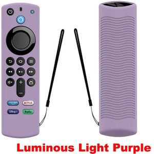 1Pc Afstandsbediening Geval Vervanging Voor Tv Stick Alexa Voice Remote (3rd Gen) Release Siliconen Beschermhoes Mouwen Met Lanyard