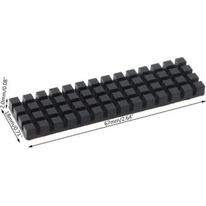 Zwart Grafeen Heatsink M.2 Ngff 2280 Pci-E Nvme Ssd Thermische Pad Harde Schijf Koeler Radiator Koellichaam 67x18x1.5/2/2.5/3/4/6 Mm