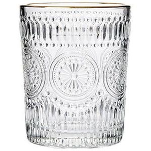 Nordic Wind Creatieve Gouden Rand Whisky Mok Cocktail Glas Ronde Zonnebloem Water Cup Dubbele Wijn Glazen Thee Drinken Sap Cups