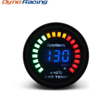Dynoracing 2 &quot;52Mm Digitale 20 Led Egt Exhaust Gas Temp Gauge Auto Styling Egt Temperatuurmeter Auto meter BX101458