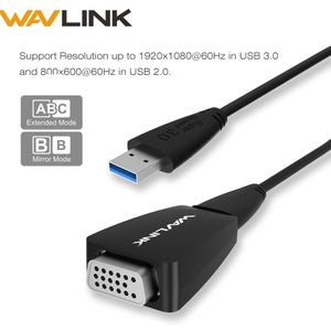 Wavlink Usb 3.0 Naar Vga Adapter Converter Externe Videokaart Multi Display Converter Kabel Voor Venster 7/8/10 Desktop laptop Pc