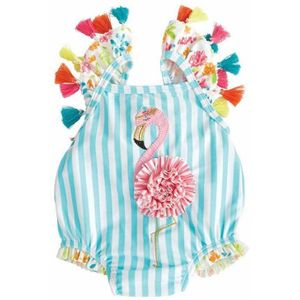 Peuter Kids Baby Meisjes Gestreepte Flamingo Bikini Swimwear Badpak Beach Kid Meisje Vogel Print Badmode