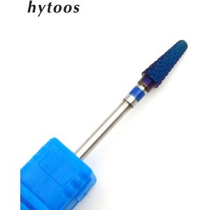 Hytoos 5 Type Blauw Tungsten Carbide Nail Boor Roterende Bramen Elektrische Bits Voor Manicure Boor Accessoires Frees