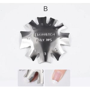 Navida Zonnebloem Stijl Franse Manicure Model Stalen Plaat Model Crystal Sliver Nail Productie Rvs Template