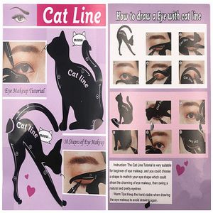 Quick Schoonheid 6 In 1 Met Make-Up Eyeliner Smokey Oogschaduw Tekening Shaper Template Model Voor Vrouwen Meisje