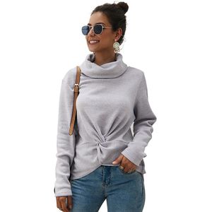 Aswinfon vrouwen Coltrui Effen Kleur Trui Pullover Lange Mouw Trui Trui Vrouwen Gebreide Truien Dames Herfst tops